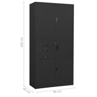 Thumbnail for Büroschrank Anthrazit 90x40x180 cm Stahl