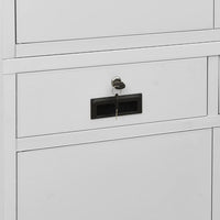 Thumbnail for Büroschrank Hellgrau 90x40x180 cm Stahl