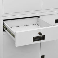 Thumbnail for Büroschrank Hellgrau 90x40x180 cm Stahl