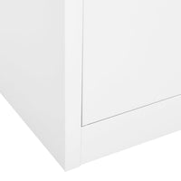 Thumbnail for Büroschrank Weiß 90x40x180 cm Stahl und Hartglas