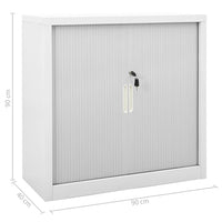 Thumbnail for Schiebetürenschrank Grau 90x40x90 cm Stahl