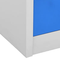 Thumbnail for Schließfachschrank Hellgrau und Blau 90x45x92,5 cm Stahl