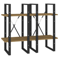 Thumbnail for Bücherregal 4 Fächer 40x30x140 cm Massivholz Kiefer