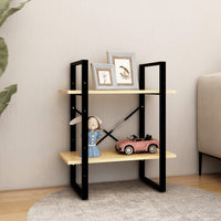 Thumbnail for Bücherregal 2 Böden 60x30x70 cm Massivholz Kiefer