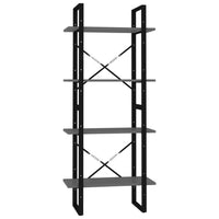 Thumbnail for Bücherregal 4 Fächer Grau 60x30x140 cm Holzwerkstoff