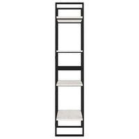 Thumbnail for Bücherregal 4 Böden Weiß 60x30x140 cm Massivholz Kiefer