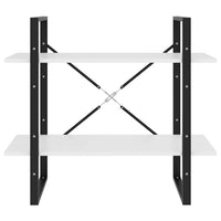 Thumbnail for Bücherregal 2 Fächer Weiß 80x30x70 cm Holzwerkstoff