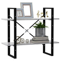 Thumbnail for Bücherregal 2 Fächer Betongrau 80x30x70 cm Holzwerkstoff