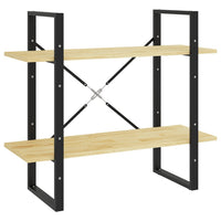 Thumbnail for Bücherregal 2 Böden 80x30x70 cm Massivholz Kiefer