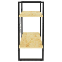 Thumbnail for Bücherregal 2 Böden 80x30x70 cm Massivholz Kiefer