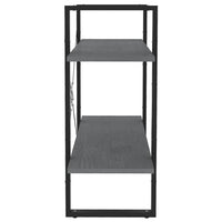 Thumbnail for Bücherregal 2 Böden Grau 80x30x70 cm Massivholz Kiefer