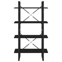 Thumbnail for Bücherregal 4 Fächer Schwarz 80x30x140 cm Holzwerkstoff