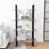 Thumbnail for Bücherregal 4 Fächer Betongrau 80x30x140 cm Holzwerkstoff