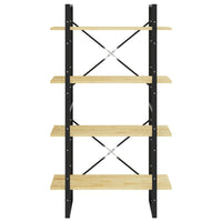 Thumbnail for Bücherregal 4 Fächer 80x30x140 cm Massivholz Kiefer