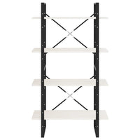 Thumbnail for Bücherregal 4 Böden Weiß 80x30x140 cm Massivholz Kiefer