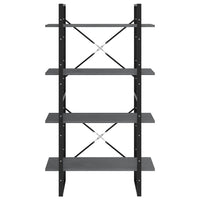 Thumbnail for Bücherregal 4 Böden Grau 80x30x140 cm Massivholz Kiefer