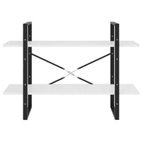 Thumbnail for Bücherregal 2 Fächer Weiß 100x30x70 cm Holzwerkstoff