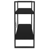 Thumbnail for Bücherregal 2 Fächer Schwarz 100x30x70 cm Holzwerkstoff