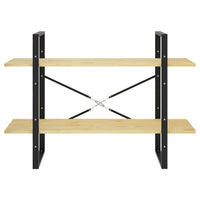 Thumbnail for Bücherregal 2 Böden 100x30x70 cm Massivholz Kiefer