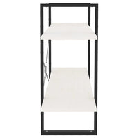 Thumbnail for Bücherregal 2 Böden Weiß 100x30x70 cm Massivholz Kiefer