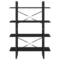 Thumbnail for Bücherregal 4 Fächer Schwarz 100x30x140 cm Holzwerkstoff