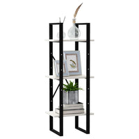 Thumbnail for Bücherregal 3 Böden Weiß 40x30x105 cm Massivholz Kiefer