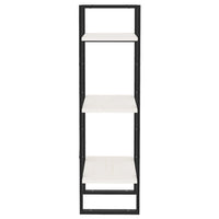 Thumbnail for Bücherregal 3 Böden Weiß 40x30x105 cm Massivholz Kiefer