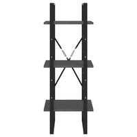 Thumbnail for Bücherregal 3 Böden Grau 40x30x105 cm Massivholz Kiefer