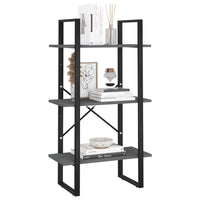 Thumbnail for Standregal Grau 60x30x105 cm Massivholz Kiefer