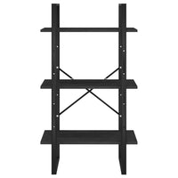 Thumbnail for Standregal Schwarz 60x30x105 cm Massivholz Kiefer