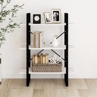 Thumbnail for Bücherregal 3 Böden Weiß 80x30x105 cm Massivholz Kiefer