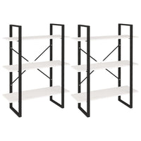 Thumbnail for Standregal Hoch Weiß 80x30x210 cm Massivholz Kiefer