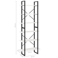 Thumbnail for Standregal Hoch Weiß 80x30x210 cm Massivholz Kiefer