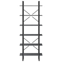 Thumbnail for Standregal Hoch Grau 80x30x210 cm Massivholz Kiefer