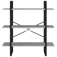 Thumbnail for Bücherregal Betongrau 100x30x105 cm Holzwerkstoff