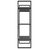 Thumbnail for Bücherregal 3 Böden Grau 100x30x105 cm Massivholz Kiefer