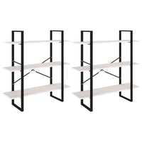 Thumbnail for Standregal Hoch Weiß 100x30x210 cm Massivholz Kiefer