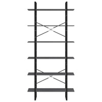 Thumbnail for Standregal Hoch Grau 100x30x210 cm Massivholz Kiefer