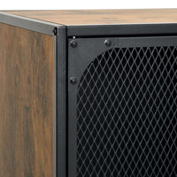 Thumbnail for Aufbewahrungsschrank Rustikal Braun 72x36x82 cm Metall und MDF