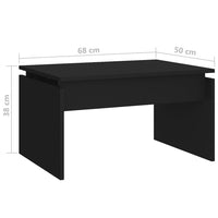 Thumbnail for Couchtisch Schwarz 68x50x38 cm Holzwerkstoff