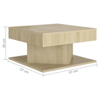 Thumbnail for Couchtisch Sonoma-Eiche 57x57x30 cm Holzwerkstoff