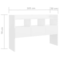 Thumbnail for Sideboard Weiß 105x30x70 cm Holzwerkstoff