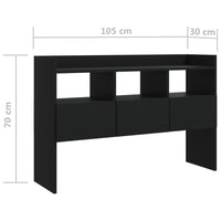 Thumbnail for Sideboard Schwarz 105x30x70 cm Holzwerkstoff