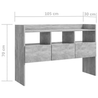 Thumbnail for Sideboard Betongrau 105x30x70 cm Holzwerkstoff