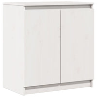 Thumbnail for Beistellschrank Weiß 60x36x65 cm Massivholz Kiefer
