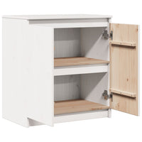 Thumbnail for Beistellschrank Weiß 60x36x65 cm Massivholz Kiefer