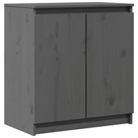 Thumbnail for Beistellschrank Grau 60x36x65 cm Massivholz Kiefer