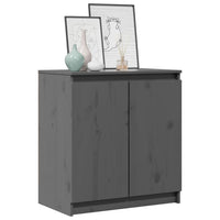 Thumbnail for Beistellschrank Grau 60x36x65 cm Massivholz Kiefer