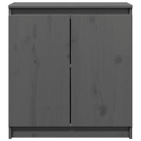 Thumbnail for Beistellschrank Grau 60x36x65 cm Massivholz Kiefer