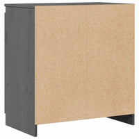 Thumbnail for Beistellschrank Grau 60x36x65 cm Massivholz Kiefer